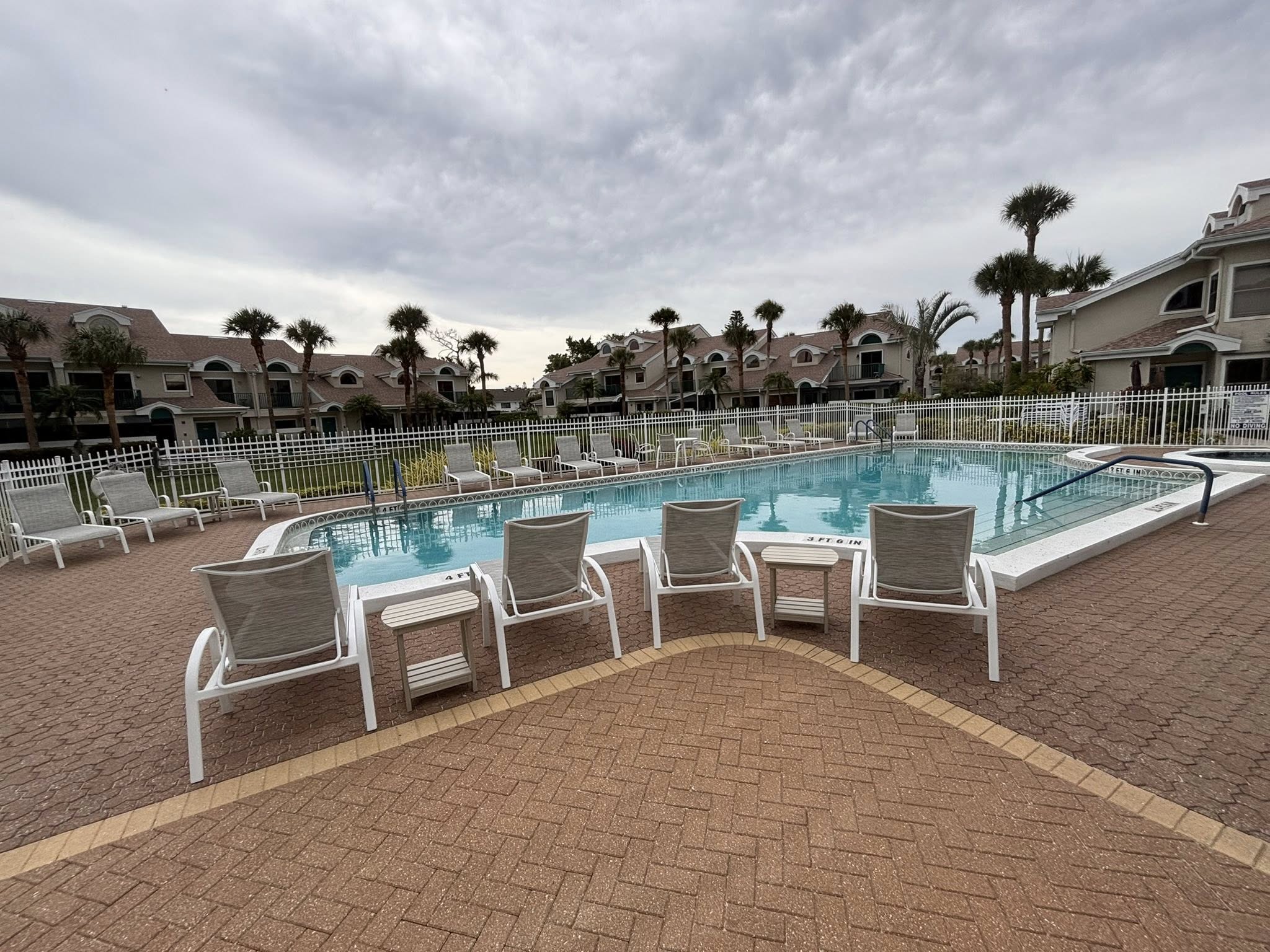 apartment paver pool deck