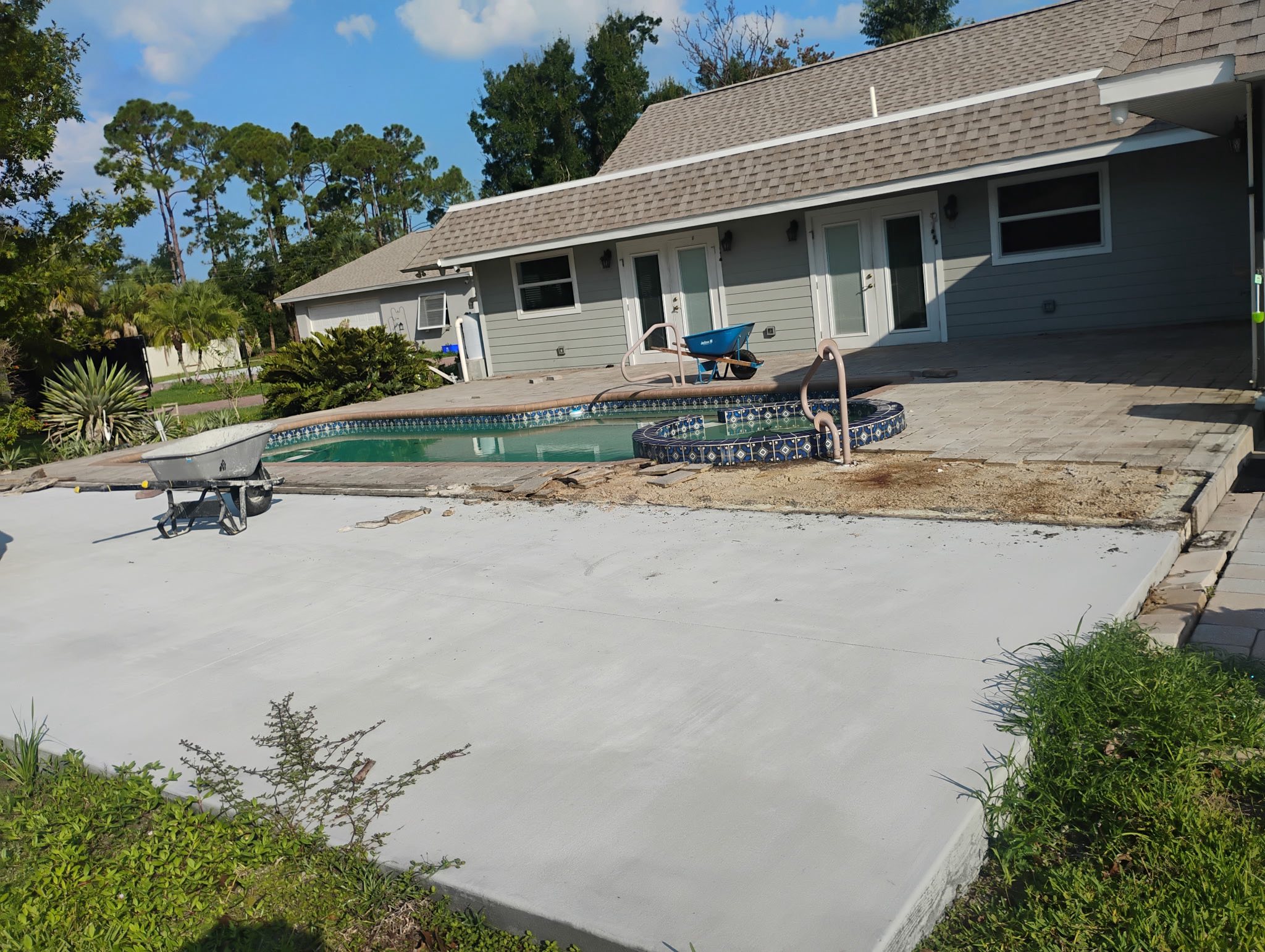 before pavers