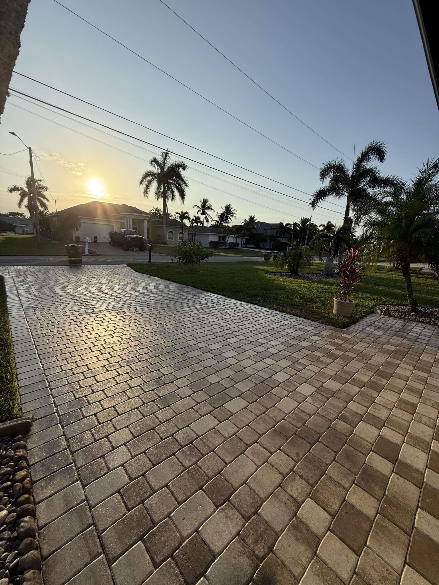 sealed paver driveway