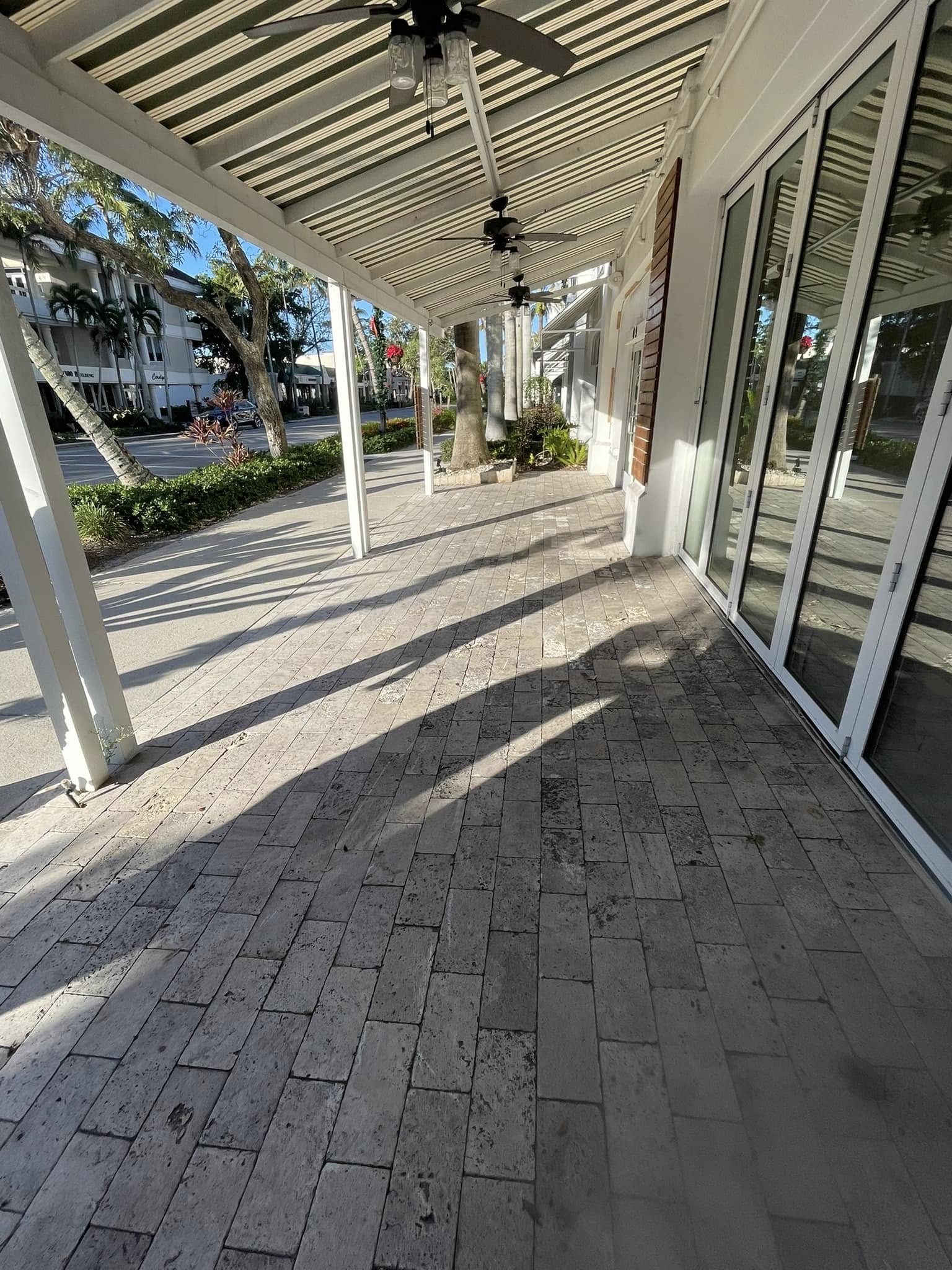 storefront paver replacement before
