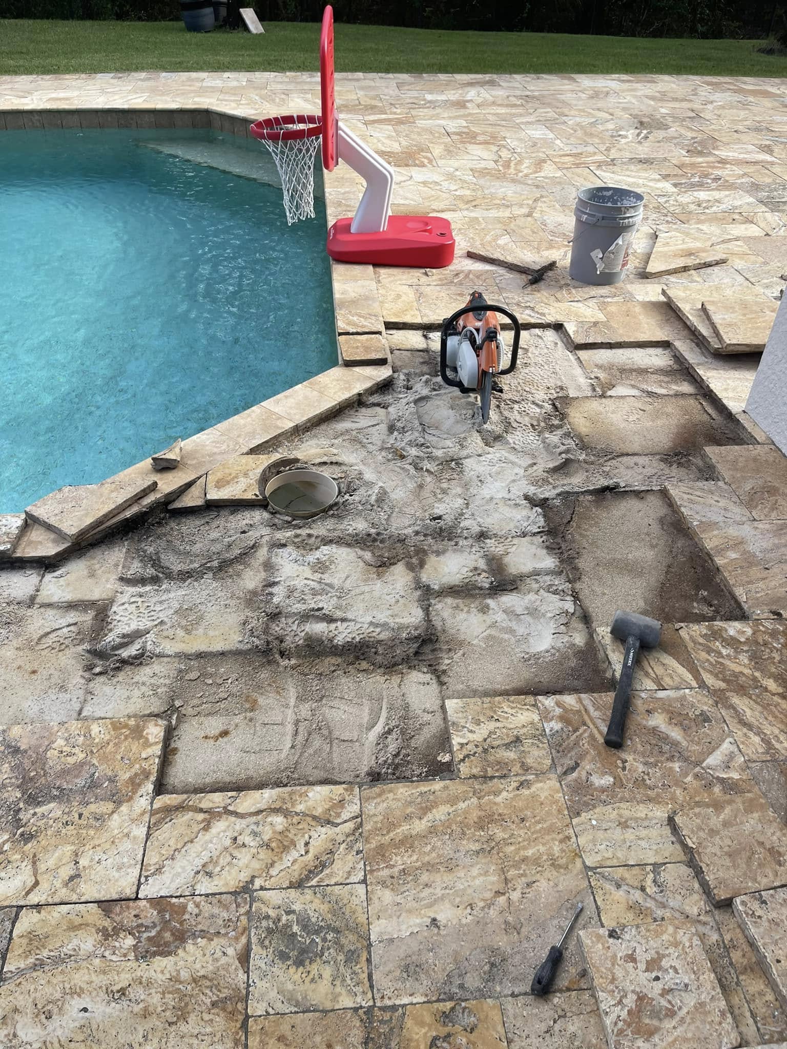 sunken paver repair